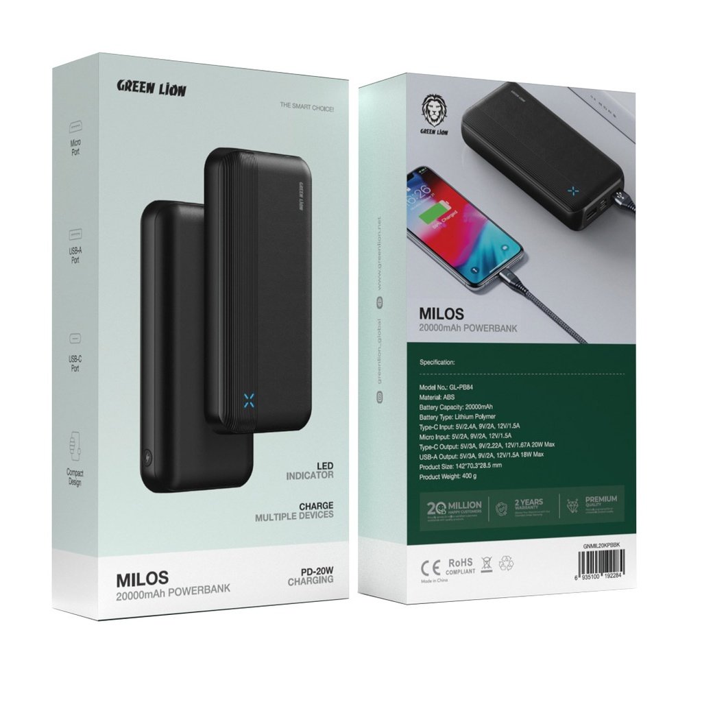 Green Lion Milos 20000mAh Power bank - Image 2