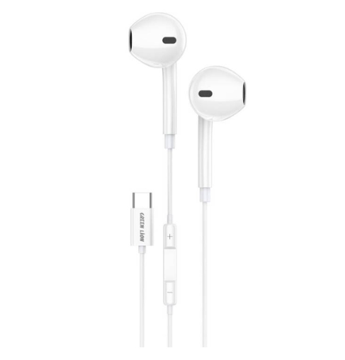 Green Lion Stereo Earphones with Type-C Connector