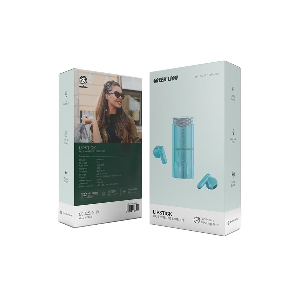 Green Lion Lipstick True Wireless Earbuds - Image 3