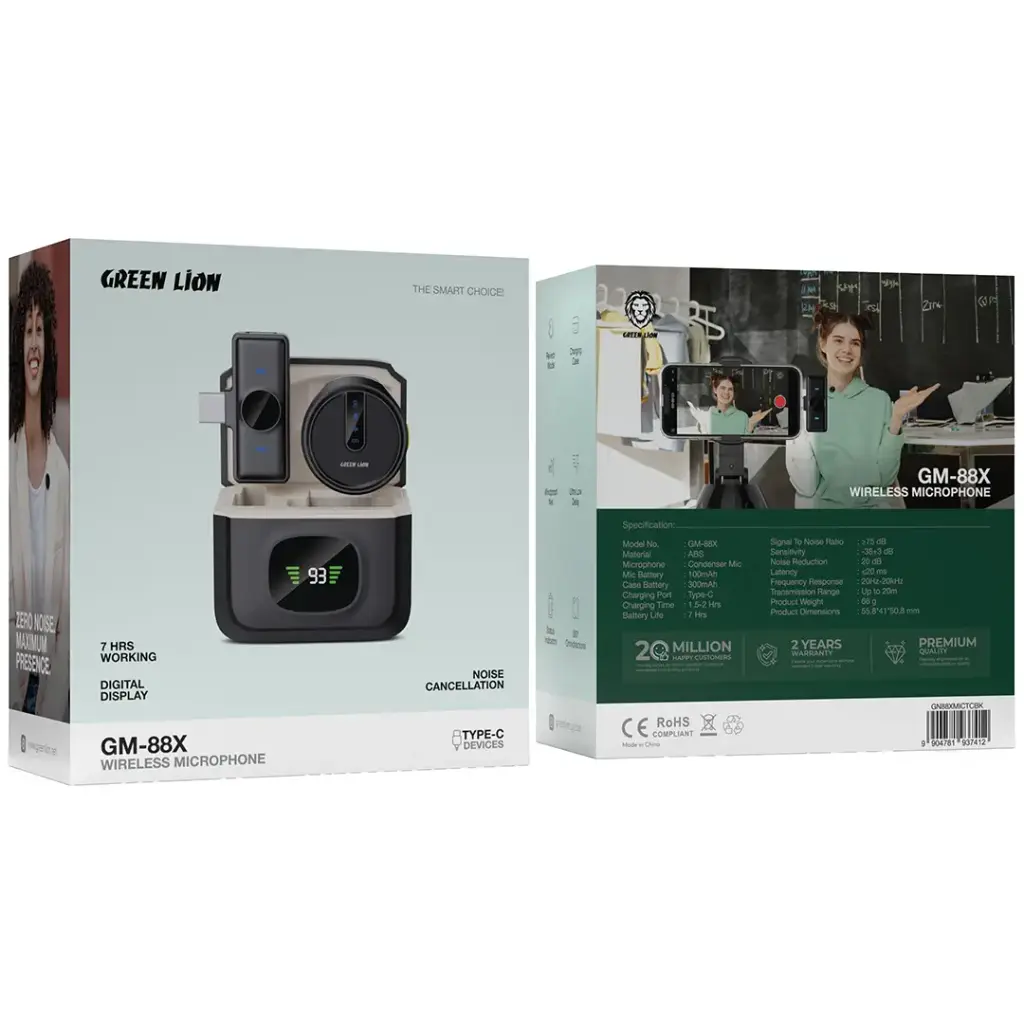 Green Lion GM-88X Wireless Microphone with Digital Display - Image 2