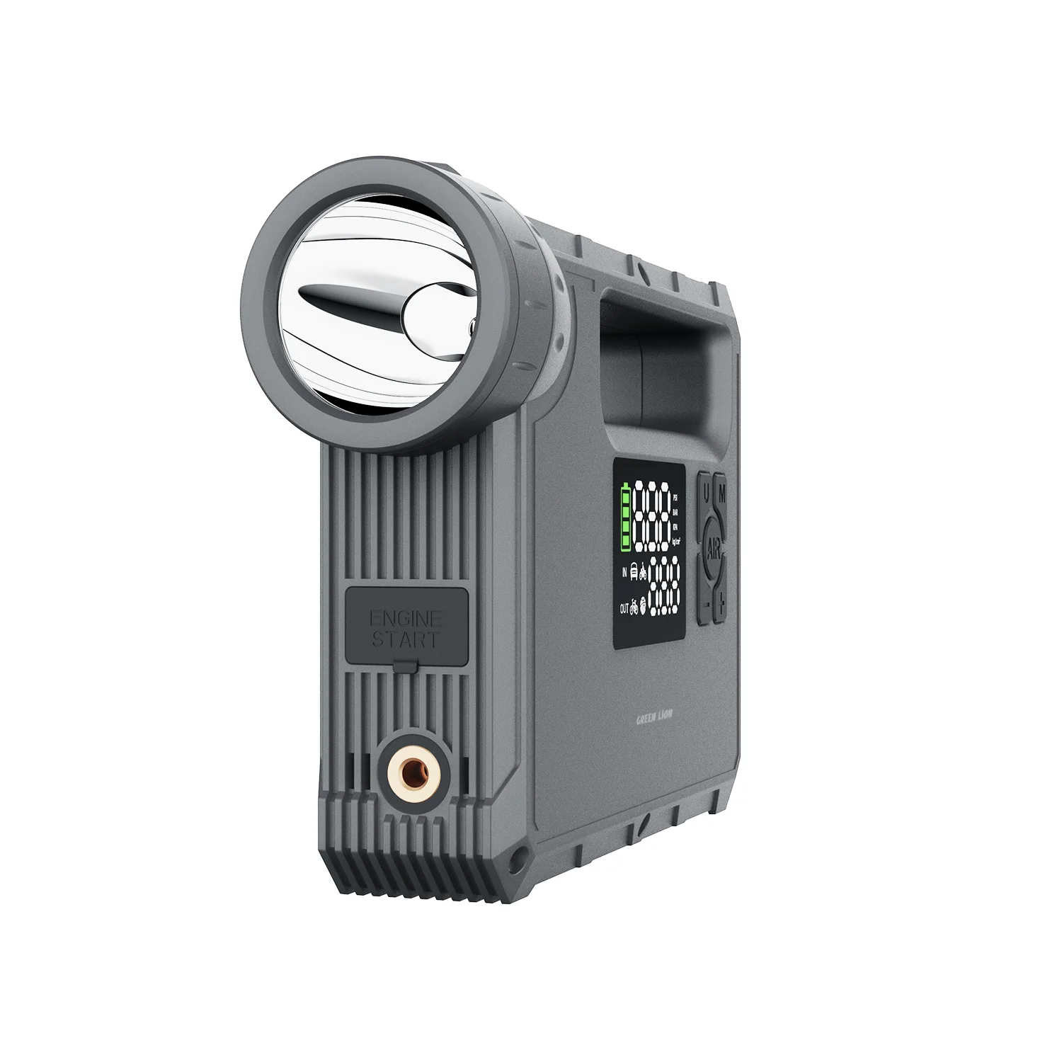 Green Lion JX-84 12V Jump Starter - 4L Gasoline, 3L Diesel Engines, 16000mAh
