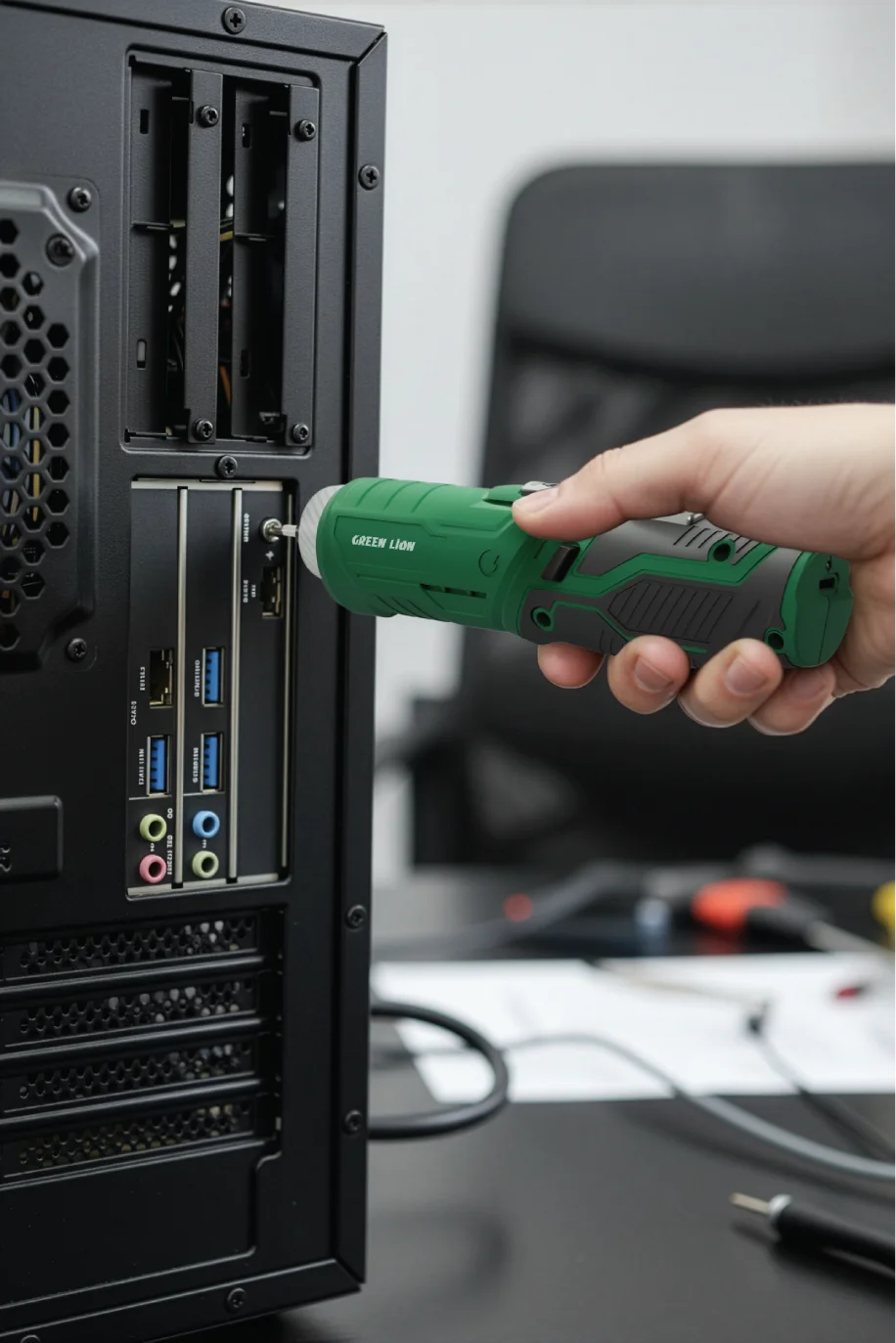 Green Lion GSD-54 Cordless Screwdriver Set - 3.7V 1500mAh - Image 3
