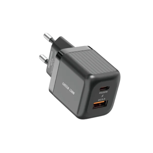Green Lion Ultra Compact GaN Wall Charger EU Pin  A+C PD20W + QC3.0