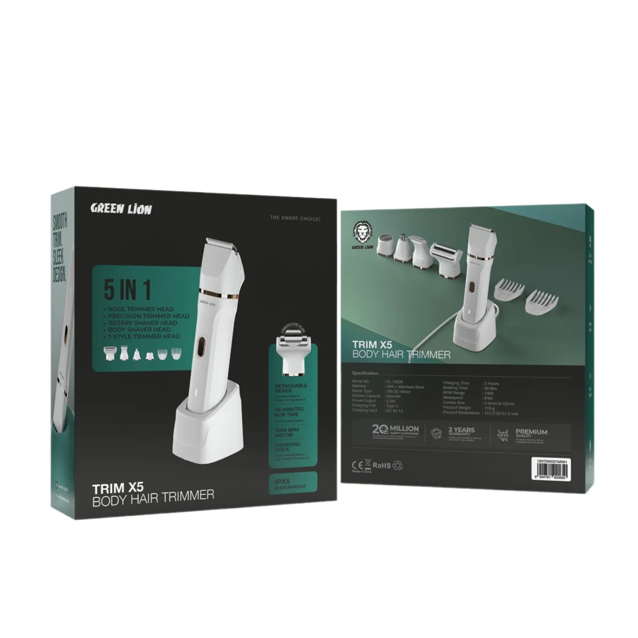 Green Lion Trim X5 Body Hair Trimmer - Image 2