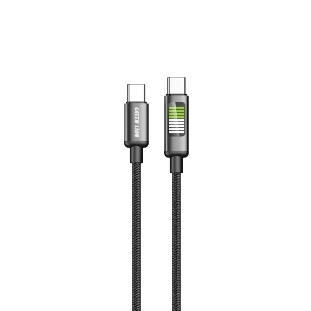 Green Lion LED Braided Cable USB-C to USB-C