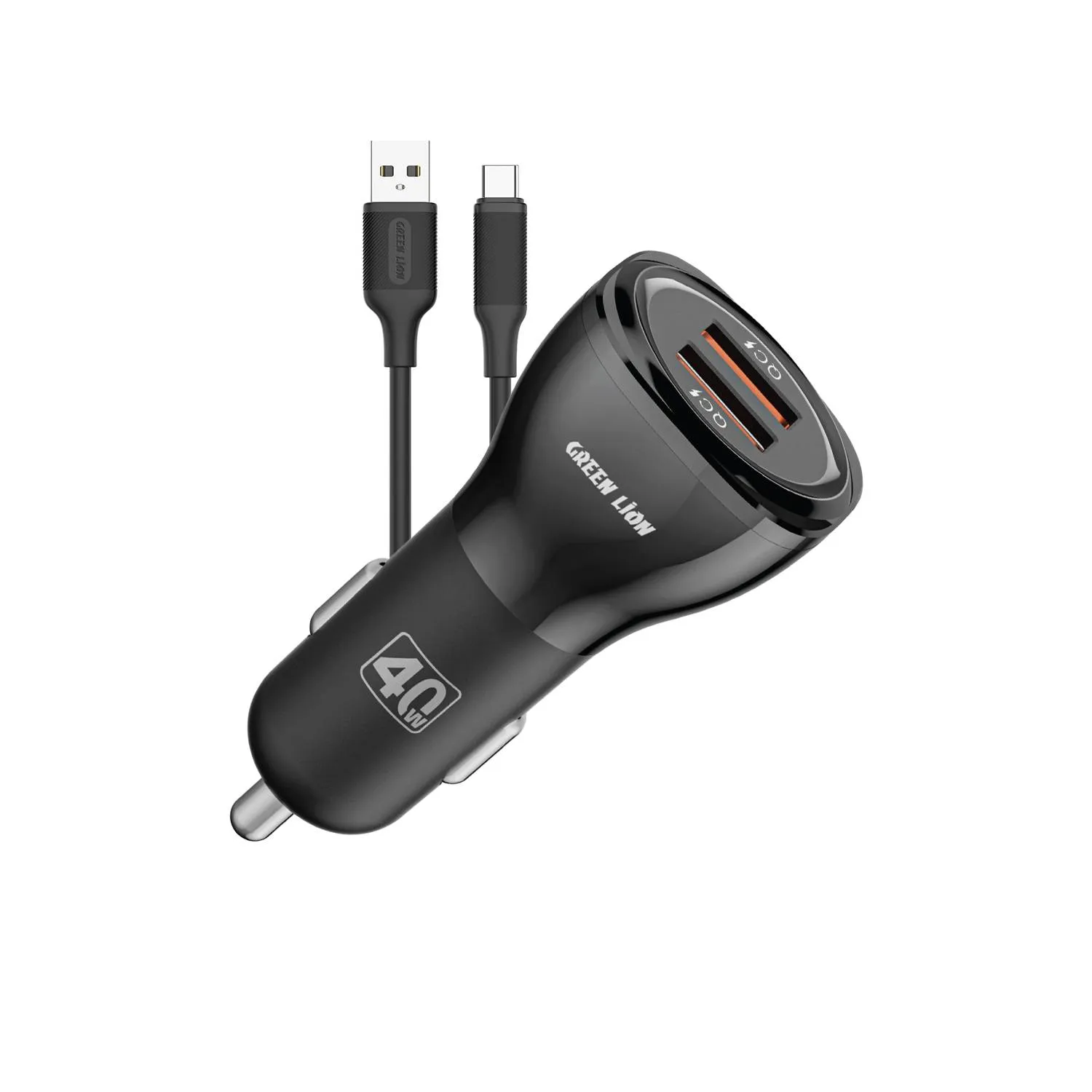 Green Lion Dual QC3.0 Car Charger 40W (QC 20W*2) With USB-A to Lightning Cable 1M - Image 5