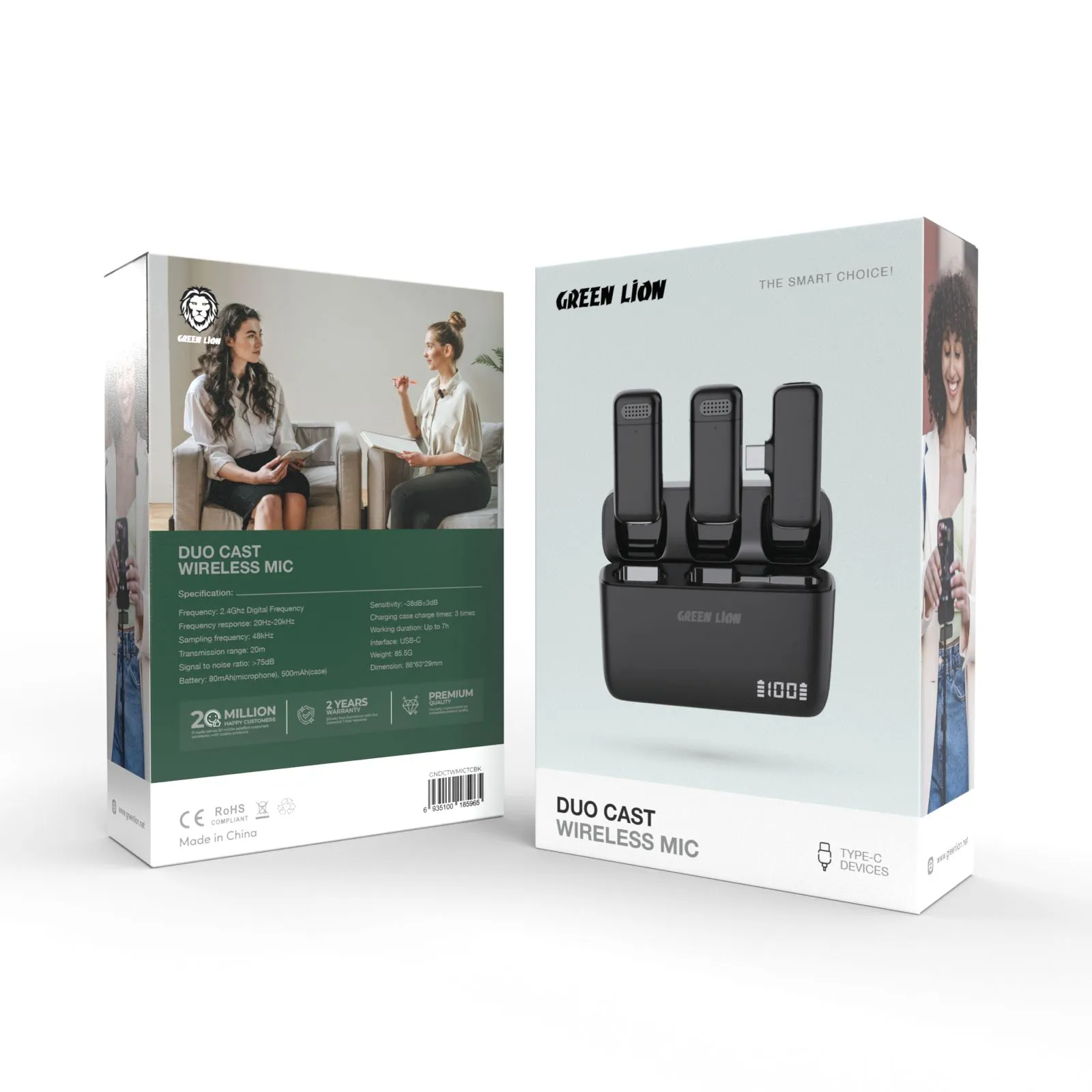 Green Lion Duo Cast Wireless Mic Type-C - Image 2