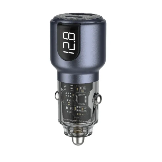 Green Lion Dual Port Car Charger PD+QC 75W C to C 1m Cable