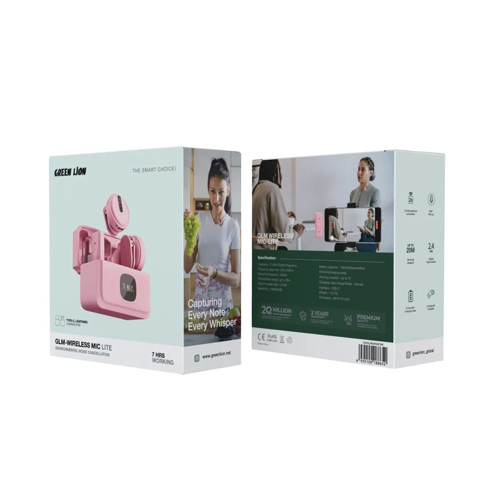 Green lion GLM-Wireless Mic Lite Environmental Noise Cancellation
