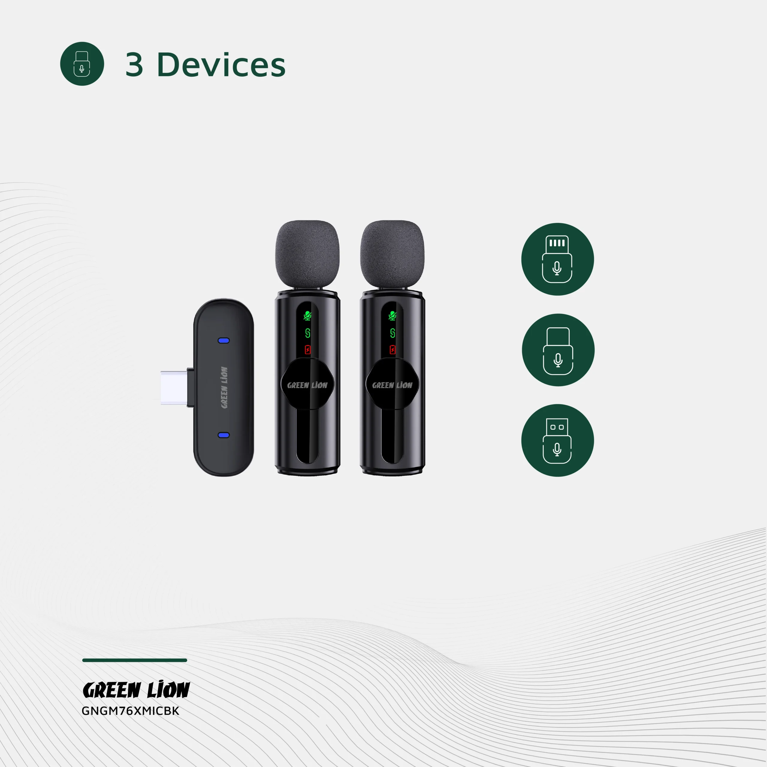 Green Lion GM-76X Microphone 3 In 1 - Image 2