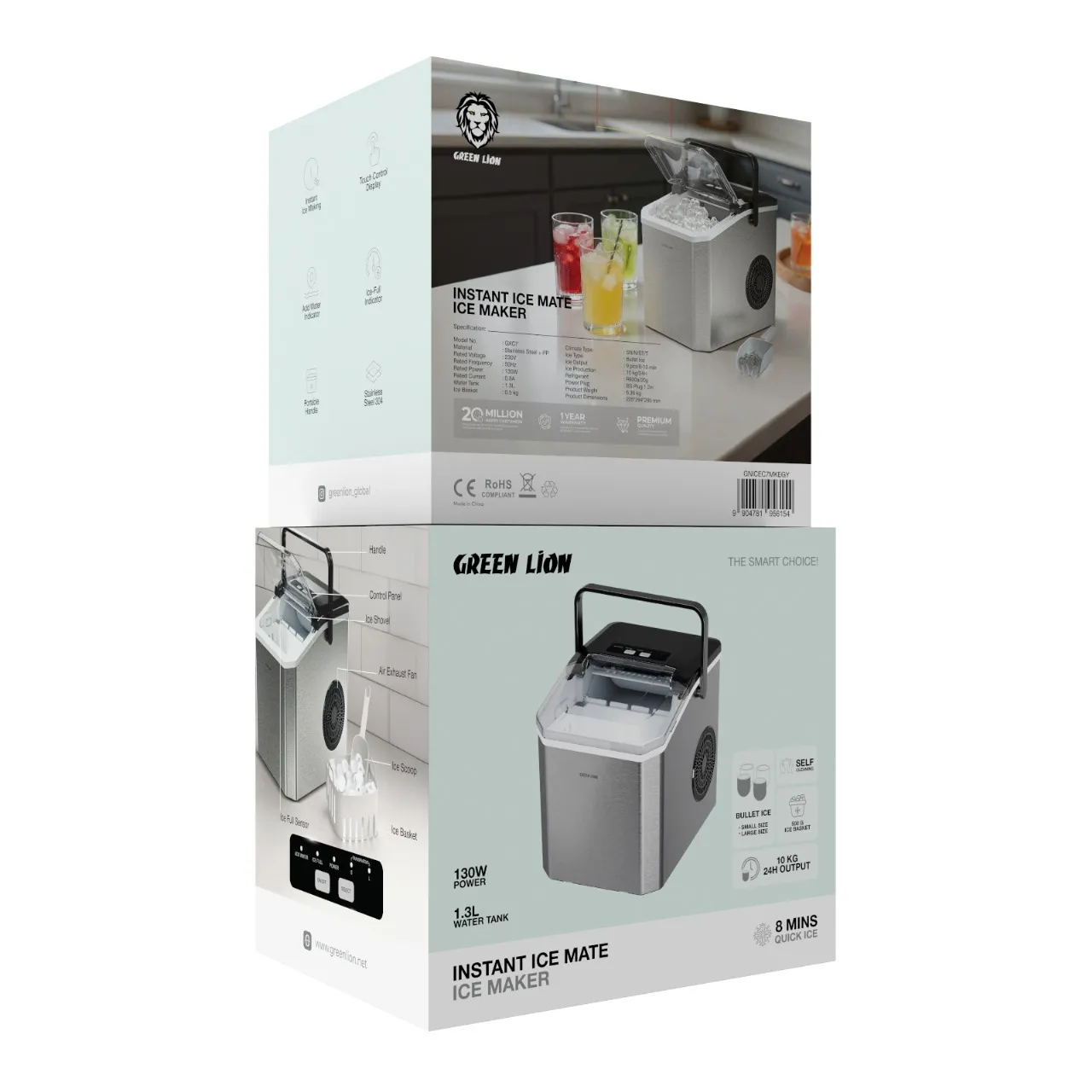 Green Lion Instant Ice Mate Ice Maker 130W 1.5L - Image 2