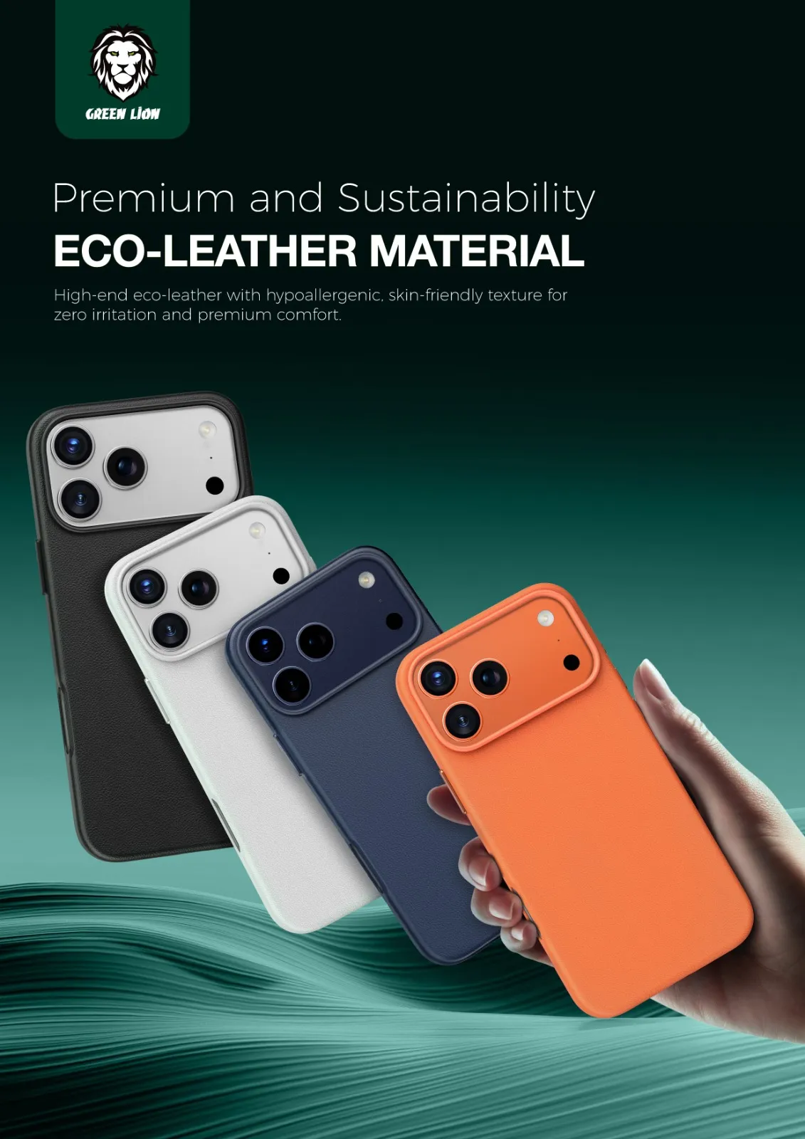 Green Lion Leather MagSafe Case