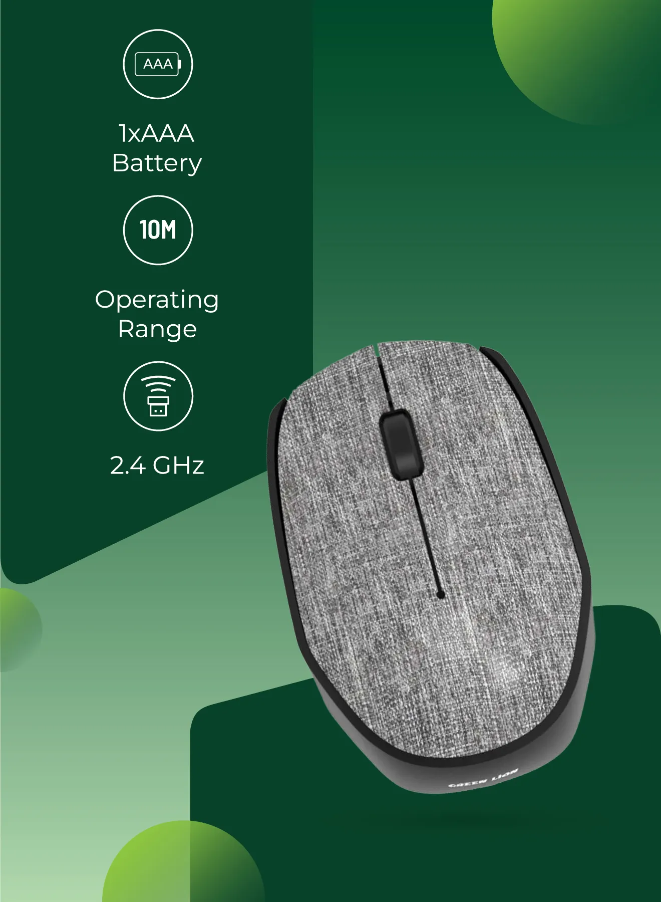 Green Lion G100 Wireless Mouse - Image 3