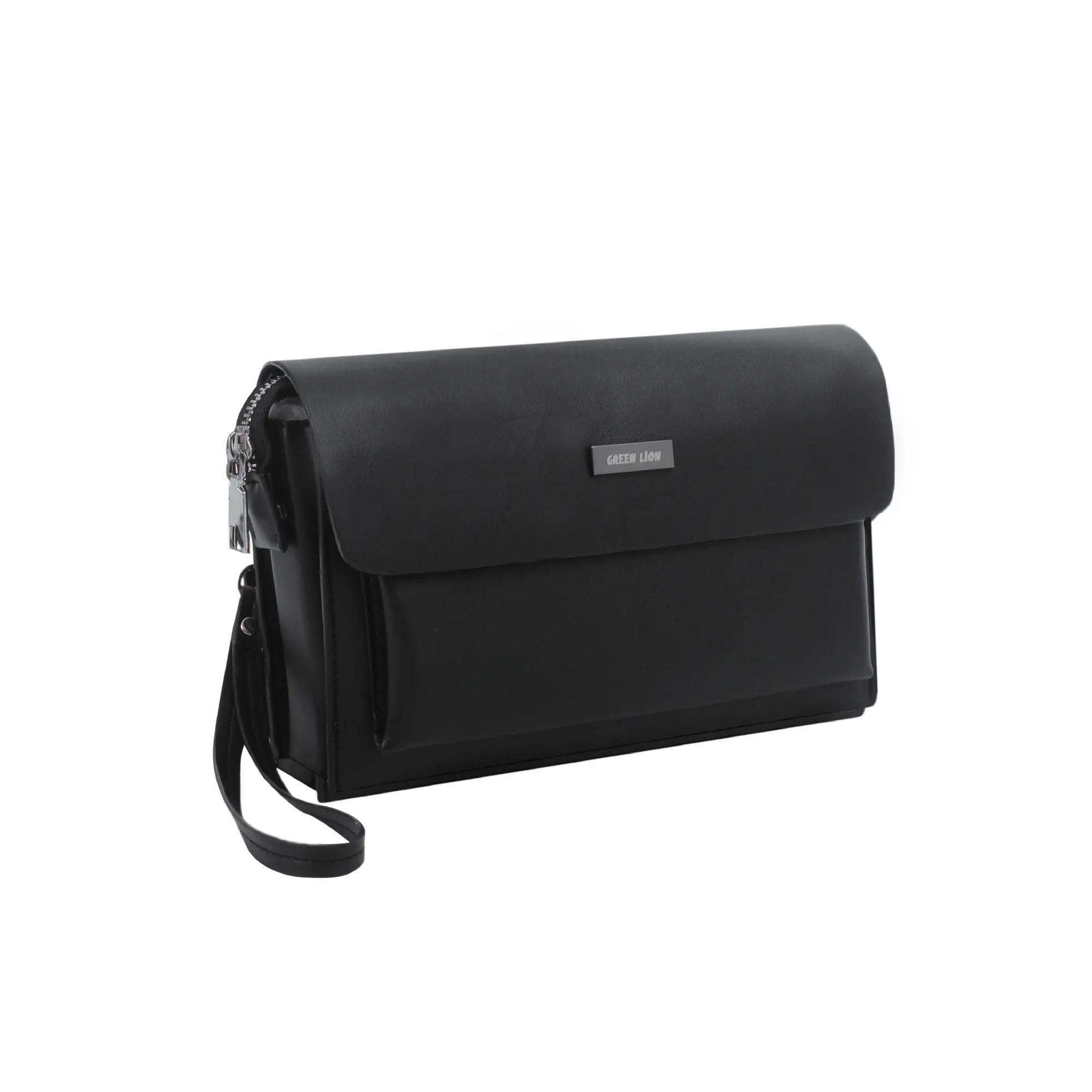 Green Lion Mara Clutch Bag — Color: Black
