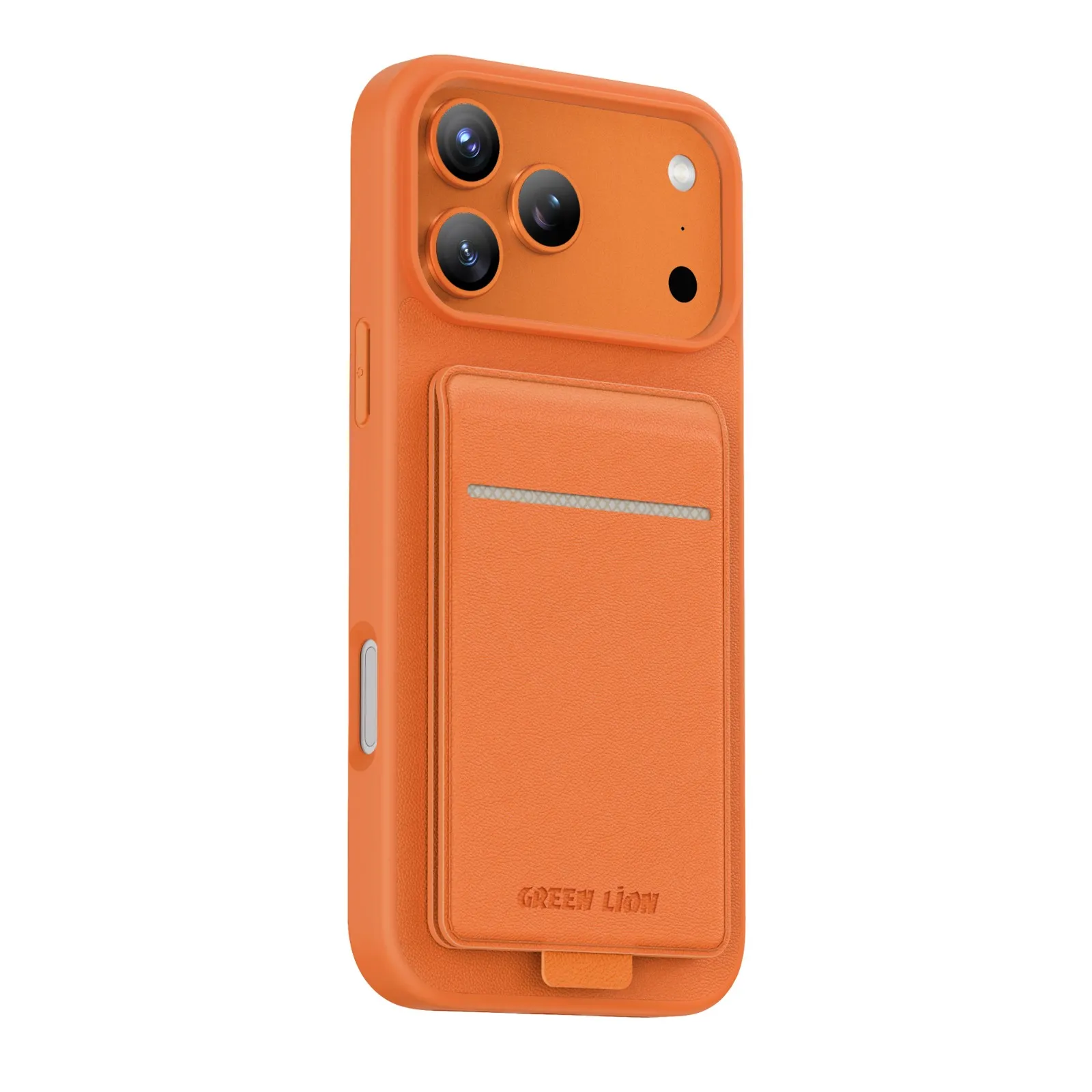 Green Lion Regal Magsafe Leather Case With Card Holder — Color: Orange