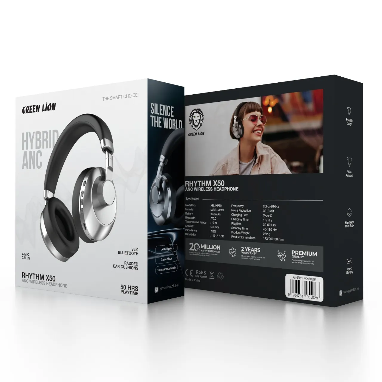 Green Lion Rhythm X50 ANC Wireless Headphone