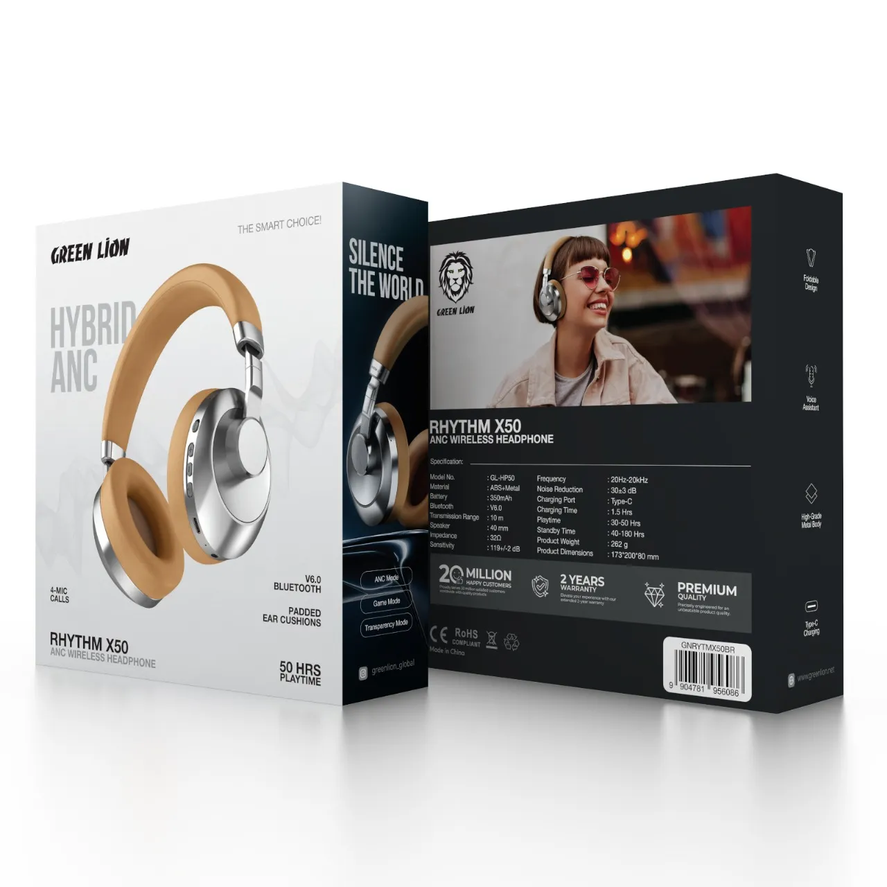Green Lion Rhythm X50 ANC Wireless Headphone