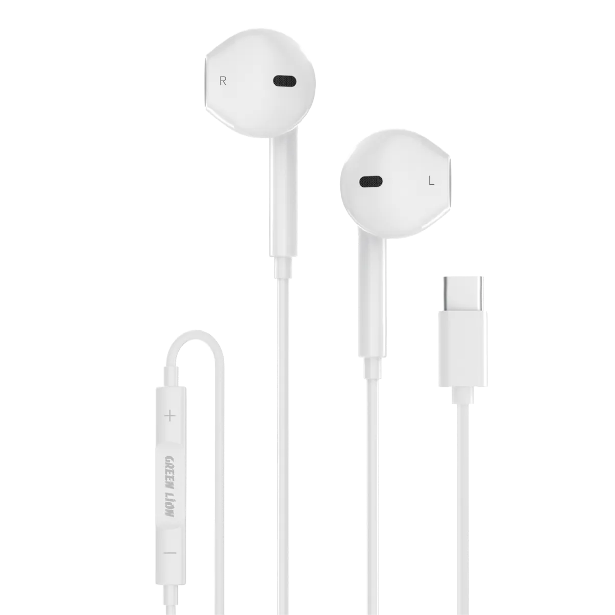 Green Lion Stereo Earphone With Type-C Connector