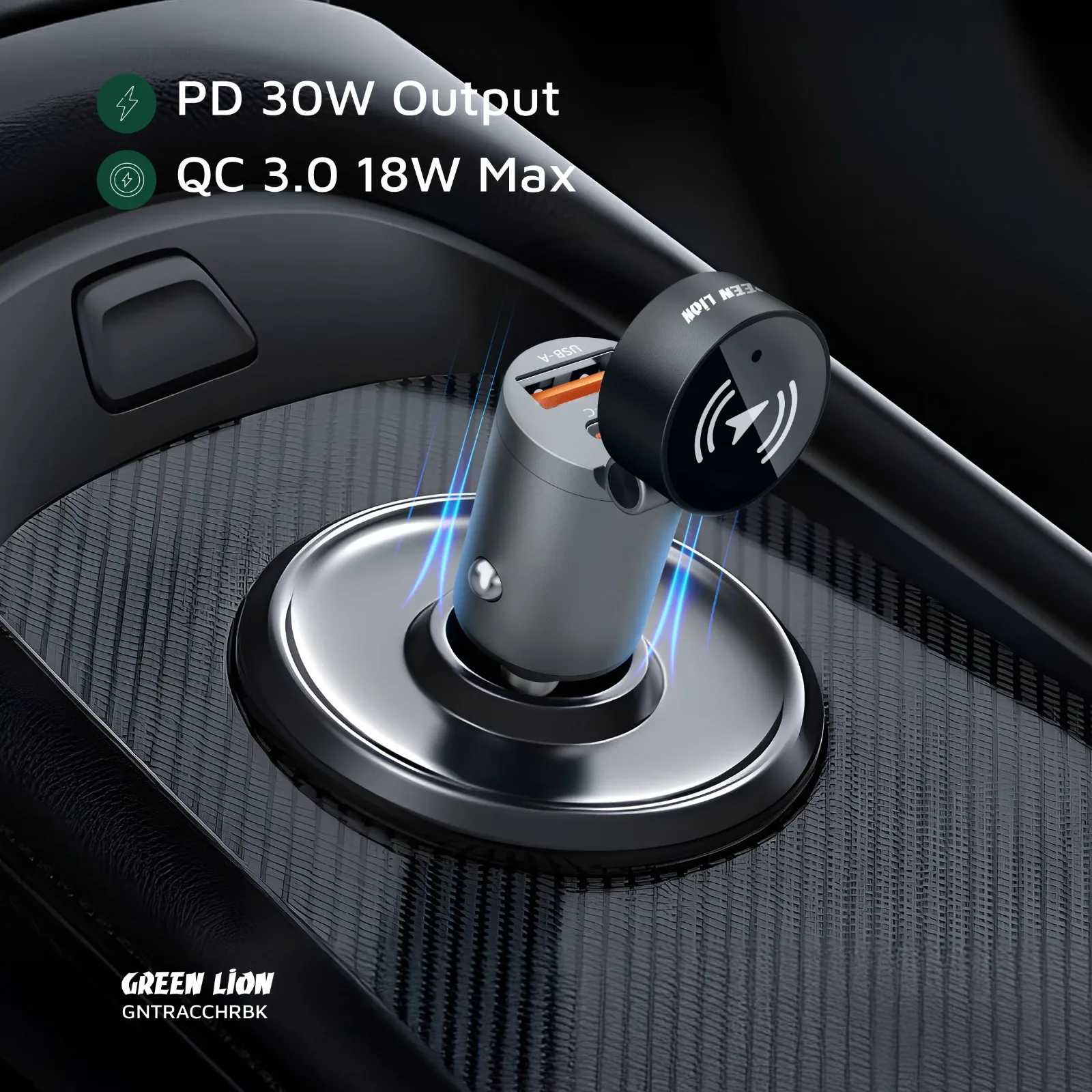 Green Lion Tracker Dual Port Car Charger - Image 4