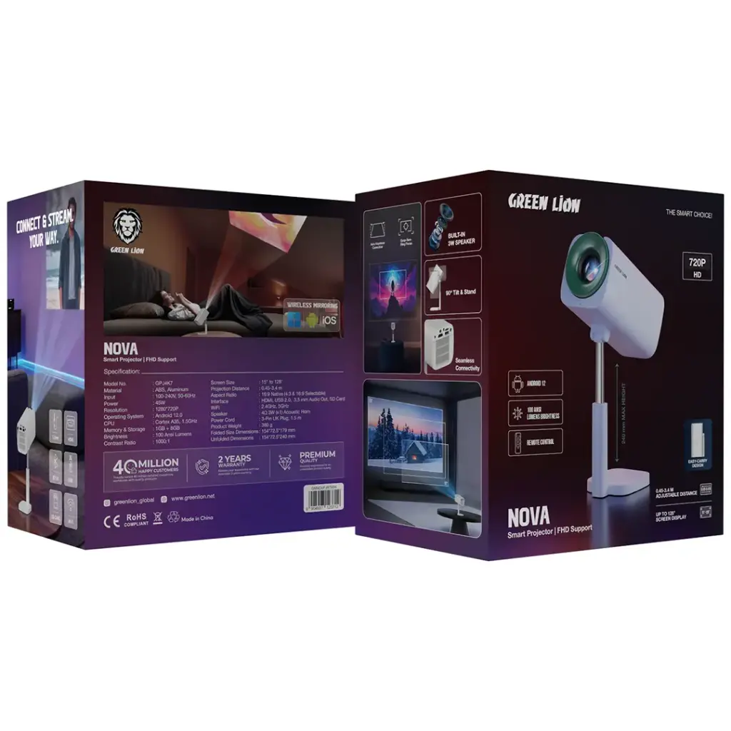 Green Lion Nova Portable Smart Projector - Image 3