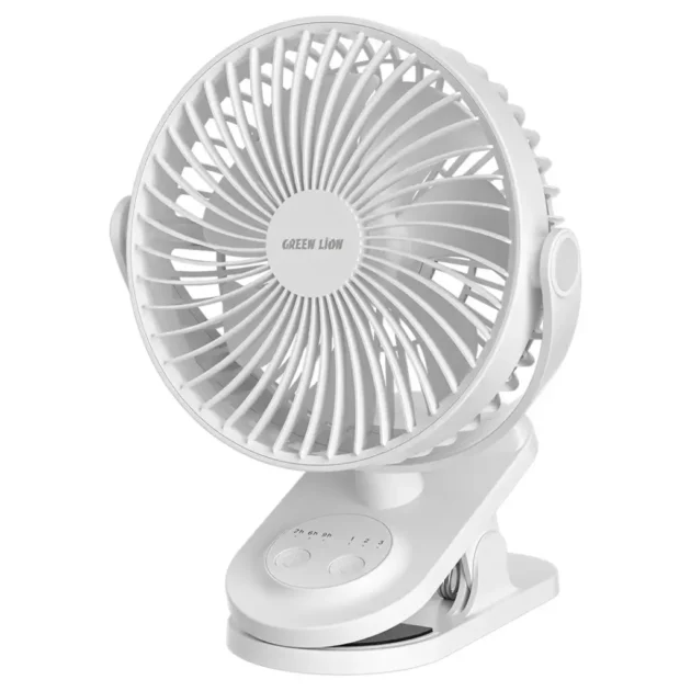 Green Lion Clip Fan Portable Clipon Design