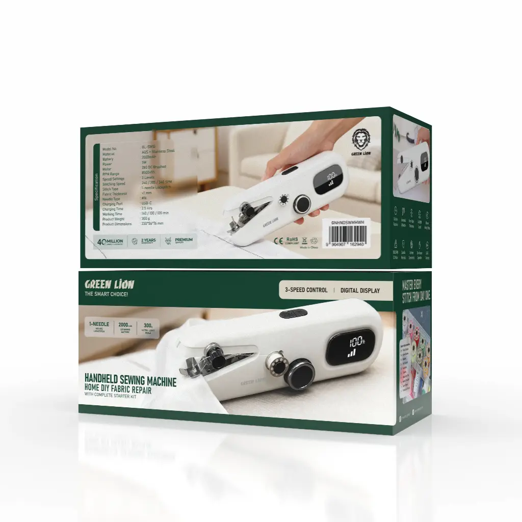 Green Lion Handheld Sewing Machine Portable 2000mAh - Image 3