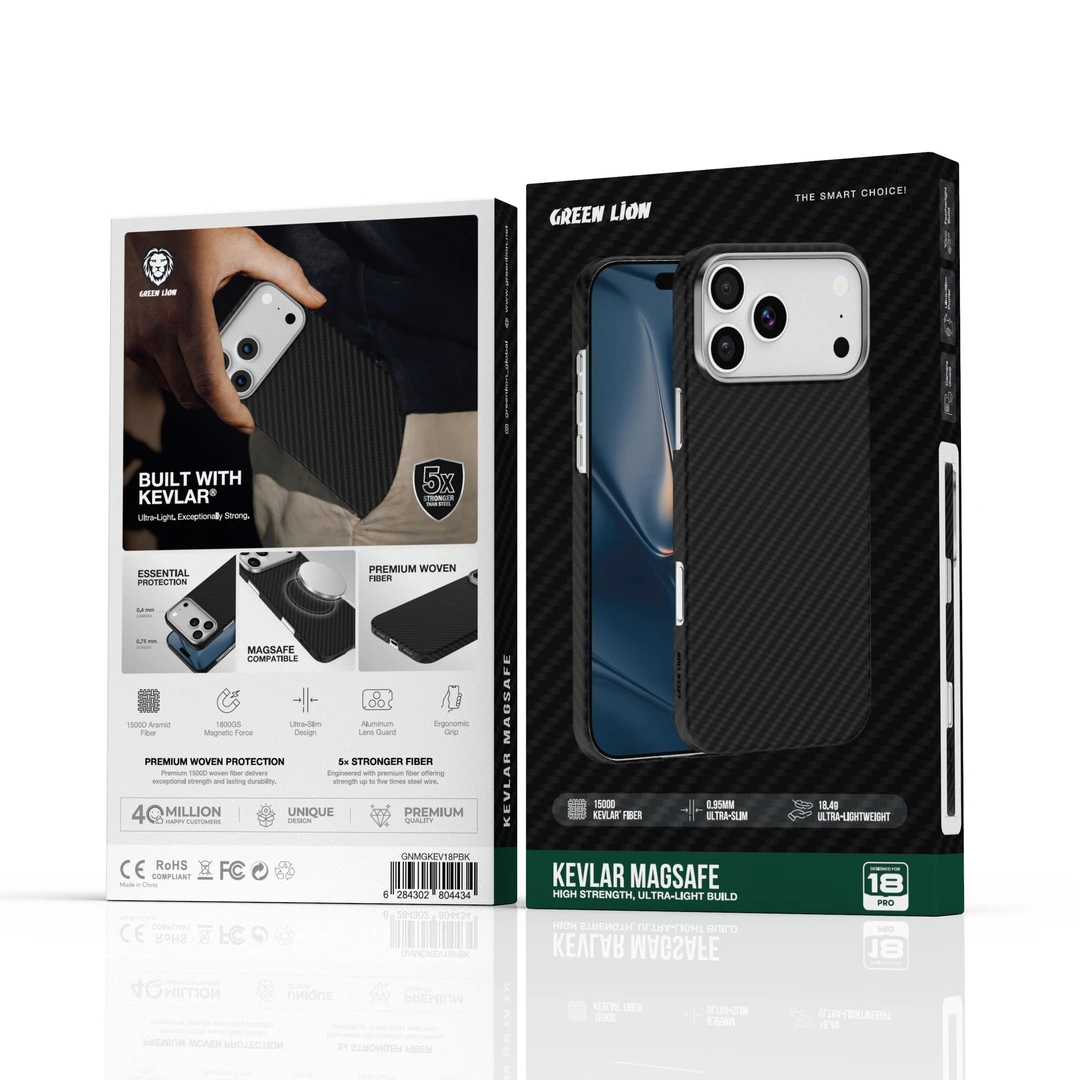 Green Lion Kevlar MagSafe Case for iPhone 18 Pro / Pro Max - Image 2