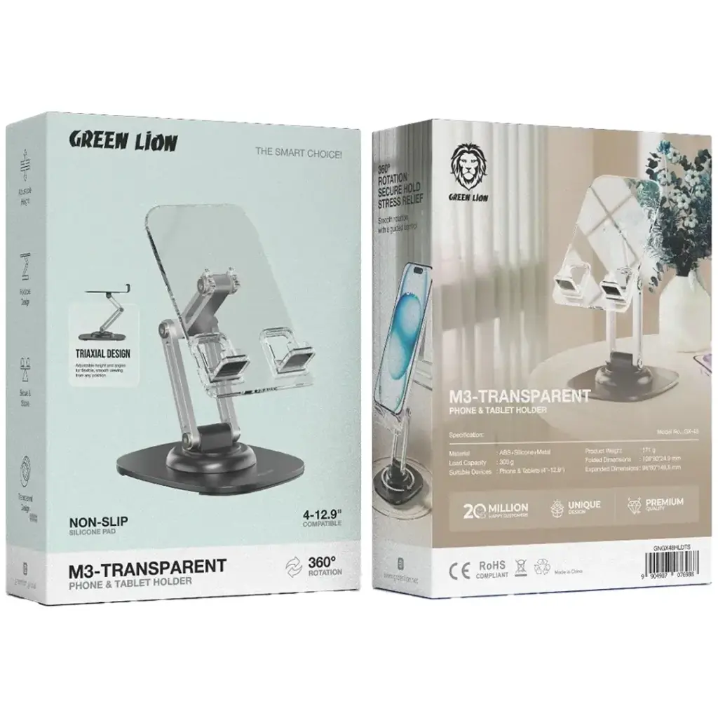 Green Lion M3 Transparent Phone & Tablet Holder - Image 2