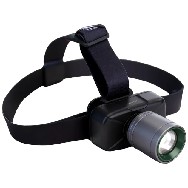 Green Lion Beam Rechargeable Head Lamp 350 Lumens Black