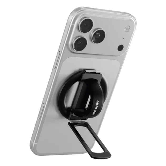 Green Lion Mag Ring Stand Phone Holder Black and Silver