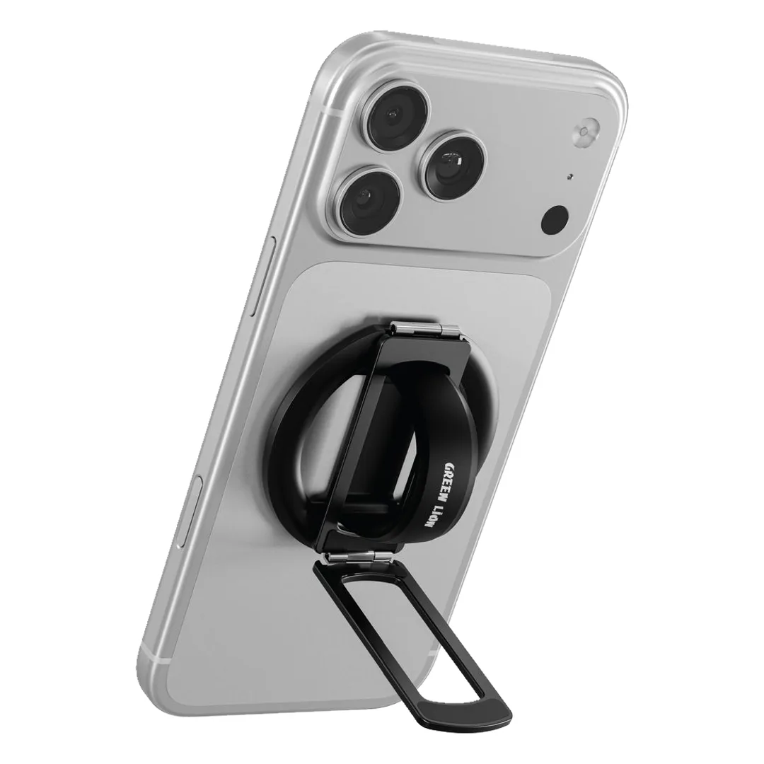 Green Lion Mag Ring Stand Phone Holder Black and Silver